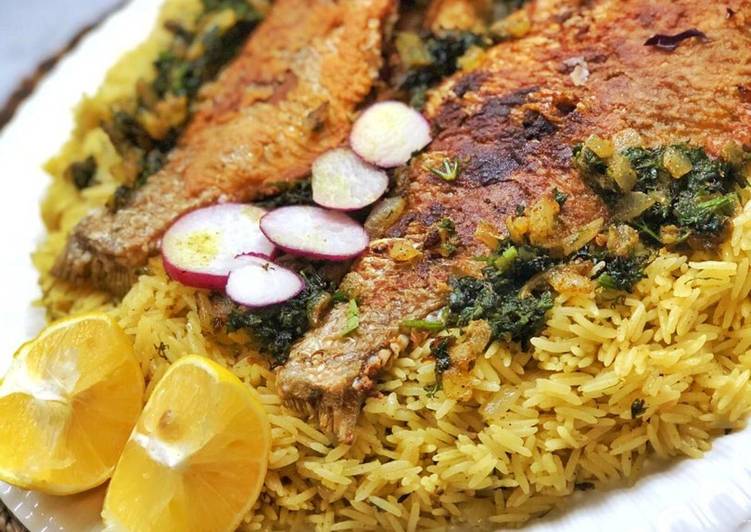 ارز مع سمك بالخلطة