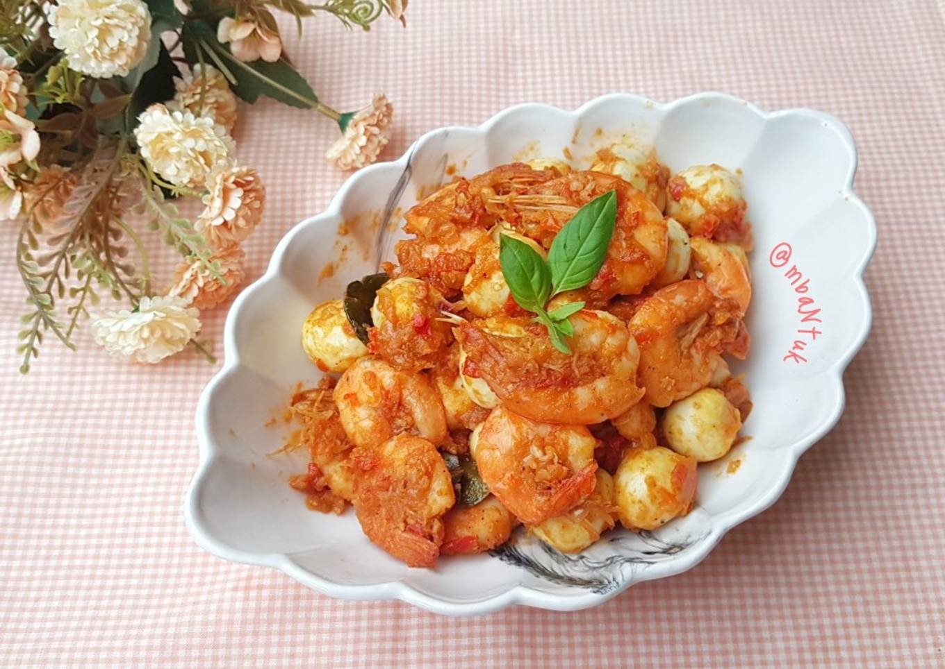 Balado Telur Puyuh dan Udang
