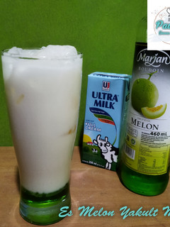 Foto resep Es Melon Yakult Milk