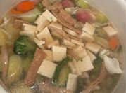 A picture of cabbage vegetable soup