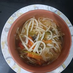 A picture of Veg Thukpa Soup (my version).
