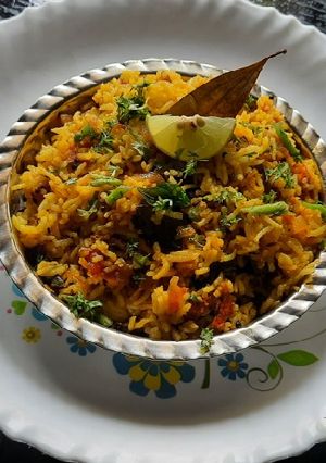 A picture of Leftover maharashtrian style authentic rice (phodnicha bhaat).