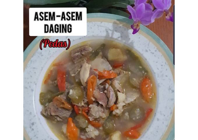 Wajib coba! Resep mudah buat Asem - Asem Daging (Pedas)  enak