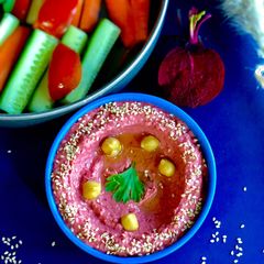 A picture of Beetroot Hummus.
