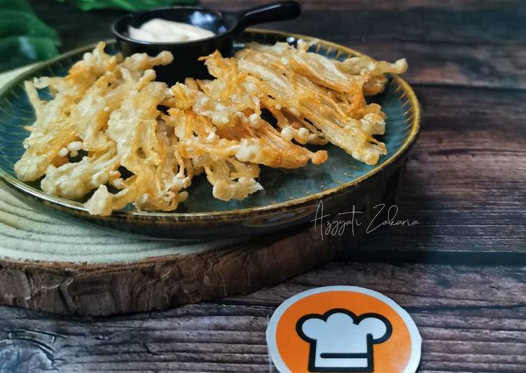 Simple Way to Make Super Quick Homemade Enoki celup tepung