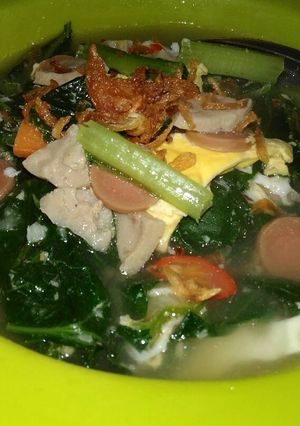 Foto resep Sawi hijau / caisim ala kuah indomie rasa kaldu ayam