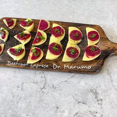 A picture of Beetroot Caprese.