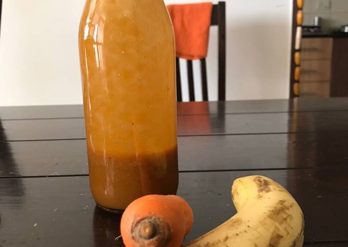 7 Delicious Homemade Carrot banana milkshake