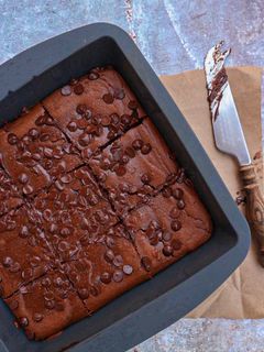 Una foto de Brownie de calabaza 🎃