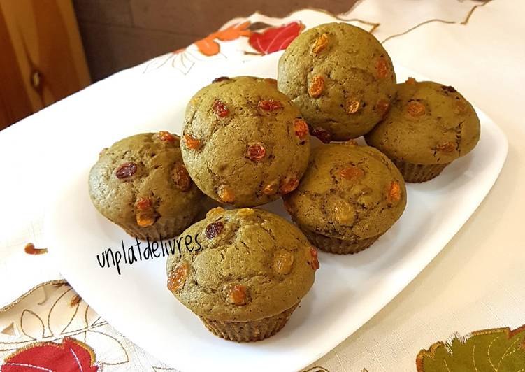 Recette Des Muffin matcha raisin sec