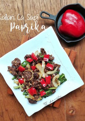 Foto resep Kailan Ca Sapi Paprika