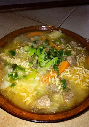 Una foto de Ramen. “Sopa china”