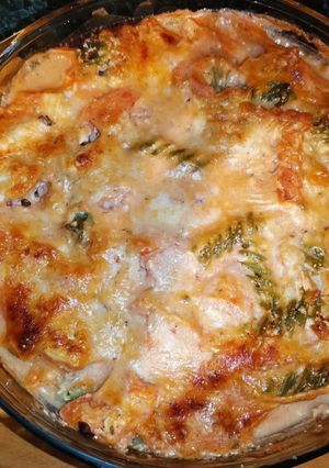O poză a rețetei Paste cu pui la cuptor 🍝.