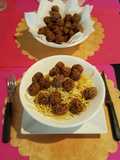 Menú en casa "Spaghetti con albóndigas municiones"