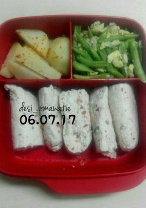 Foto resep Diet ala desi (tahu kukus ayam + cah buncis telur)
