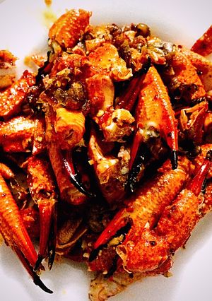 Hình của món Càng Ghẹ Rang Bơ Cay.