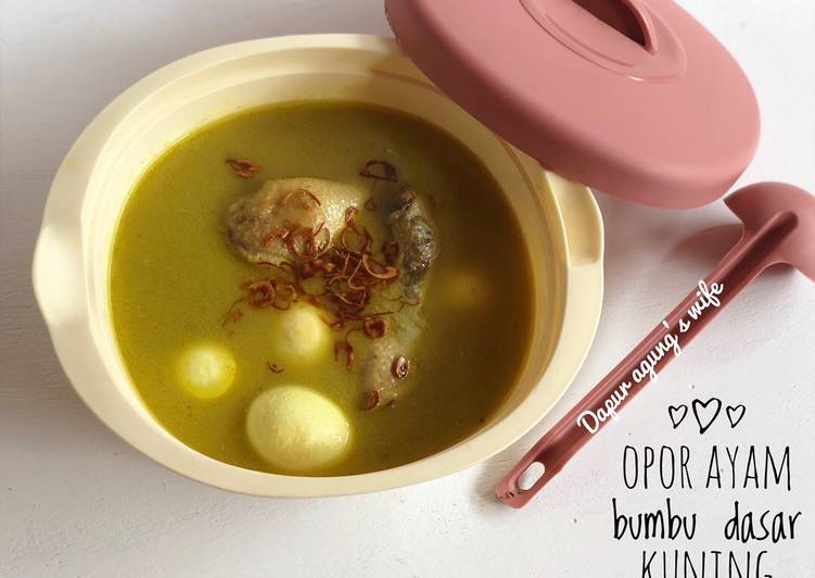 Resep Opor ayam bumbu dasar kuning yang Lezat Sekali