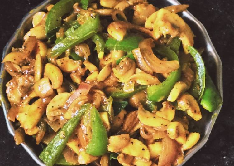 How to Prepare Perfect Mushroom pepper fry
