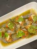 Spicy Salmon Pan Gueng - Raw Prawns Wrapped in Salmon - Thai Ceviche Style Salad - Amazing- Enjoy :P