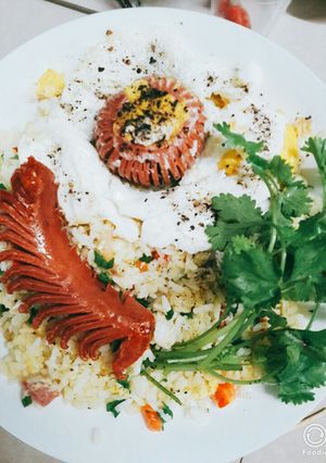 Hình của món Ăn sáng với cơm rang.