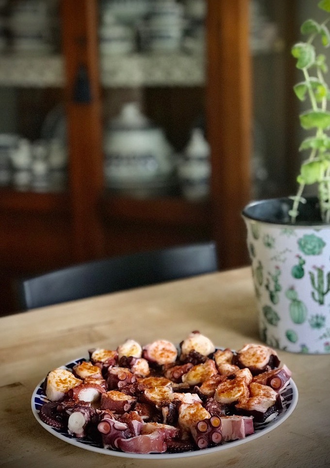 Una foto de Polbo á feira (Pulpo a la gallega)