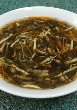 Hình của món Súp tóc tiên chay.