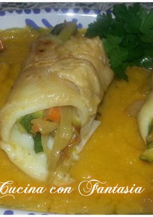 Foto di Involtini di Platessa con verdure al curry