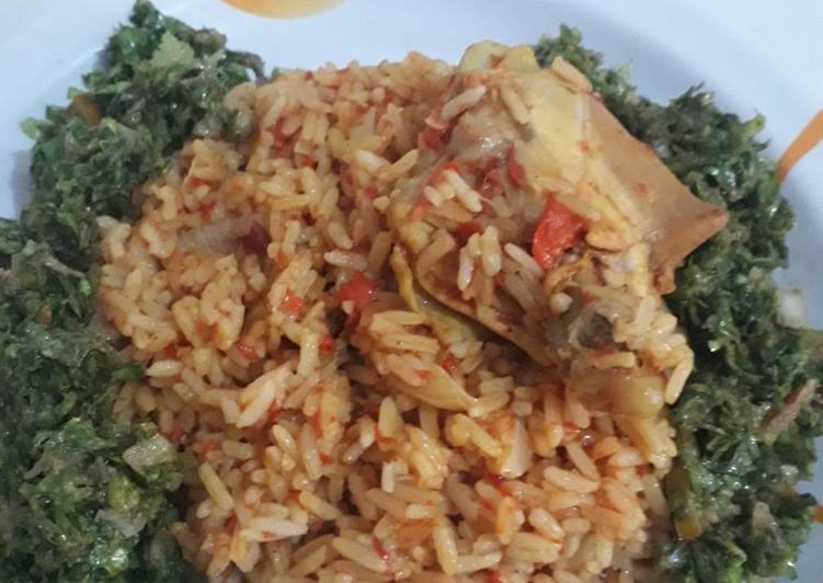 Step-by-Step Guide to Make Homemade # sokotobake Jollof rice n spinach