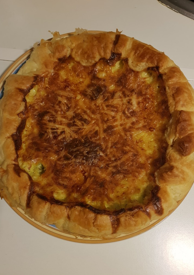 Una foto de Pastel de puerros y bacon en Thermomix