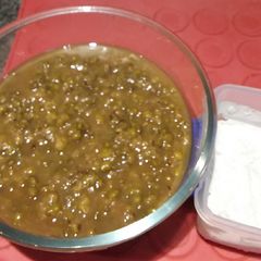 A picture of For Snack Kacang Ijo (Green Mung Bean for snack)😙🍦Very filling.