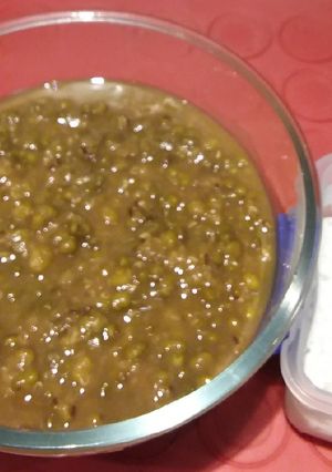 A picture of For Snack Kacang Ijo (Green Mung Bean for snack)😙🍦Very filling.