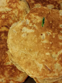 A picture of Apple Banana Oatmeal Pancakes.