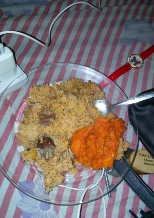 A picture of Pilau na pilipili wa kukaranga.