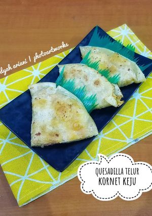 Foto resep 42. Quesadilla Telur Kornet Keju