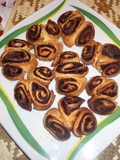 Fonott kakaós csiga recept fotója