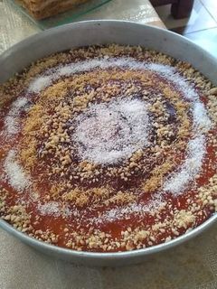 صورة لوصفة بسبوسة الكراميل