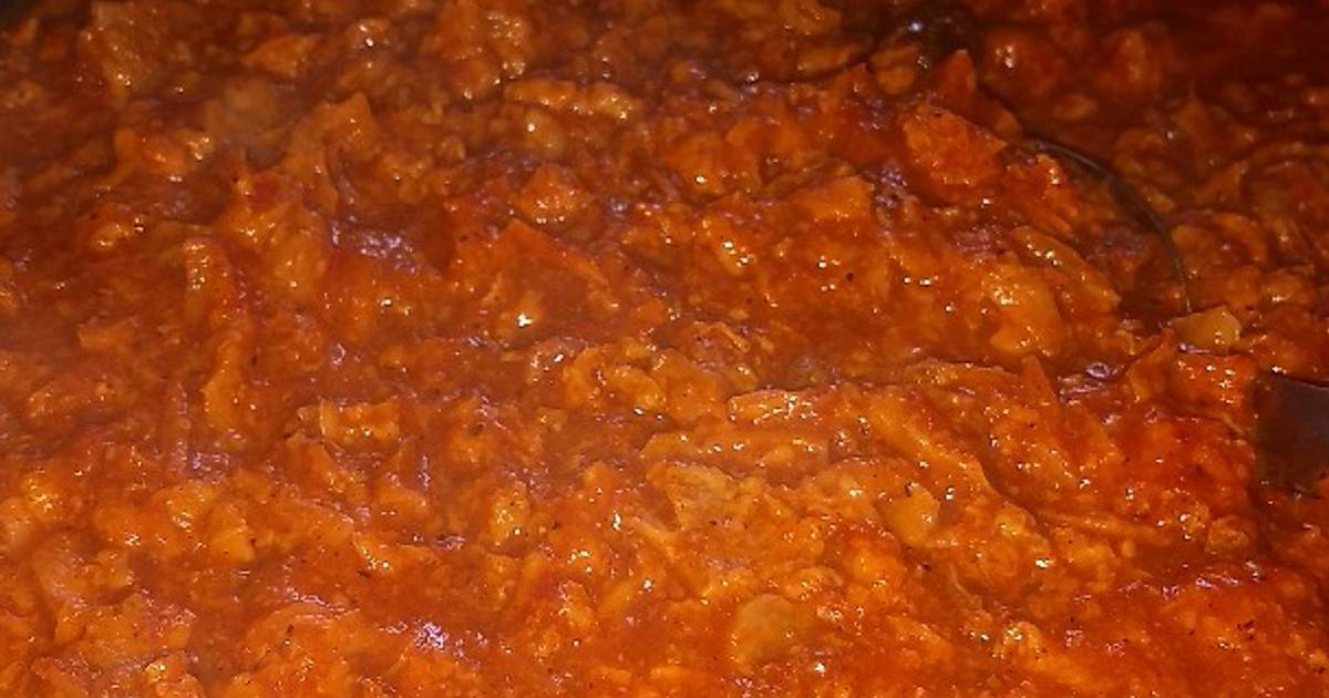 Chicharrón prensado en salsa roja mmm Receta de Cynthia Serena- Cookpad