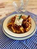 Pasta cinque buchi con sugo di carne mista e ricotta fresca 🌷