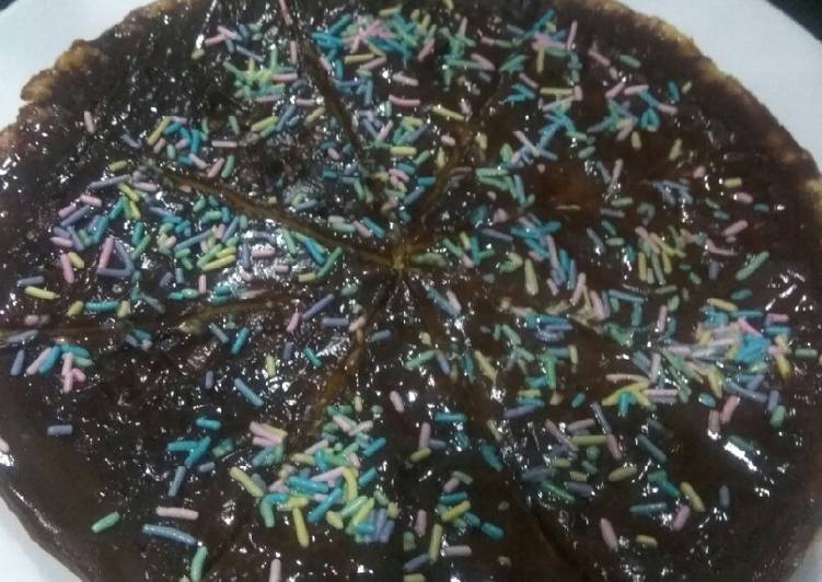 Resep Pai coklat penuh warna yang Enak