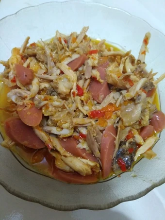 Langkah Gampang Membuat Resep Balado Ayam Suwir with Sosis Sapi yang Enak