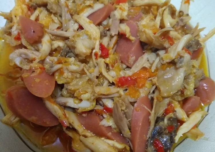 Bagaimana Menyiapkan Balado Ayam Suwir with Sosis Sapi Anti Gagal