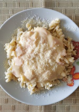 Una foto de Fideos a lo Alfredo