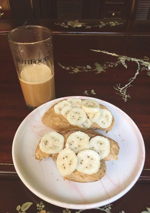 Hình của món [ Eat clean] Bánh mì đen bơ lạc.