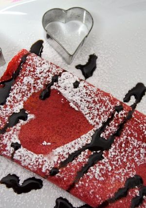 Una foto de Crepes red velvet