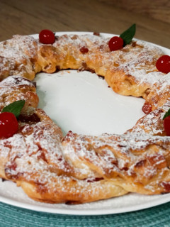 Una foto de Roscón de Reyes express de hojaldre
