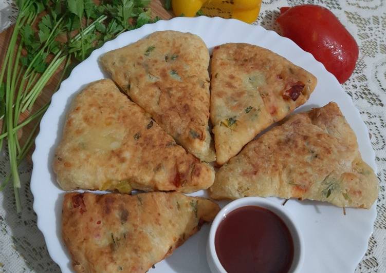 Bell Pepper &amp; Flour Triangle Fritters