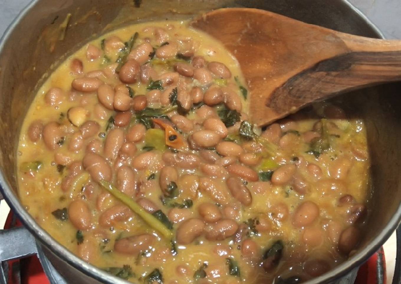 Leftover beans in coconut