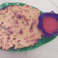 A picture of Besan chilla.