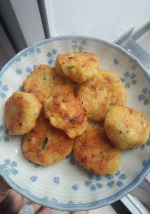 Hình của món Bánh khoai tây ghẹ cho bé.