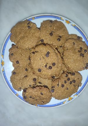 Φωτογραφία της συνταγής Cookies με Βρώμη, Φυστικοβούτυρο και Σταγόνες Σοκολάτας